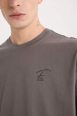 Comfort Fit Crew Neck Printed T-Shirt