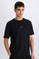 Boxy Fit Crew Neck Printed T-Shirt