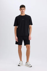 Boxy Fit Crew Neck Printed T-Shirt