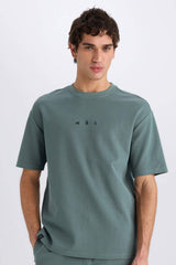 Boxy Fit Crew Neck Printed T-Shirt