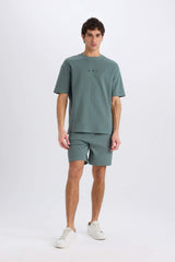 Boxy Fit Crew Neck Printed T-Shirt