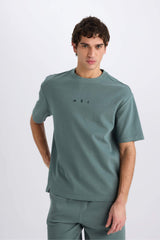 Boxy Fit Crew Neck Printed T-Shirt