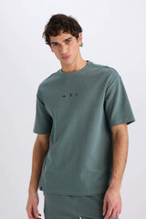 Boxy Fit Crew Neck Printed T-Shirt