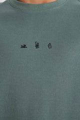 Boxy Fit Crew Neck Printed T-Shirt