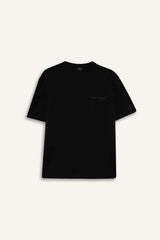 Boxy Fit Crew Neck Printed Heavy Fabric T-Shirt