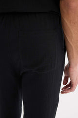 100% Cotton Relax Fit Comfortable Cut Summer Muslin Short Leg Cotton Jogger Pants