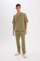 100% Cotton Relax Fit Comfortable Cut Summer Muslin Short Leg Cotton Jogger Pants