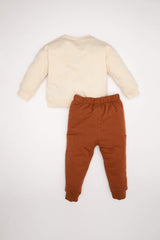Baby Boy 2-Piece Set Printed Thin Sweatshirt Tracksuit Bottoms