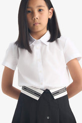Girls Poplin Short Sleeve Shirt