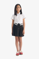 Girls Poplin Short Sleeve Shirt