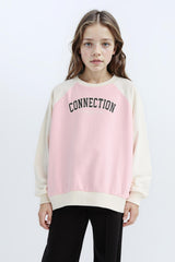Girls Relax Fit Crew Neck Printed Sweatshirt