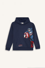 Boys Marvel Hooded Kangaroo Pocket Sweatshirt