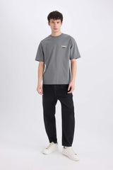 100% Cotton Marvel Boxy Fit Crew Neck Back Printed Short Sleeve T-Shirt