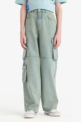 Men's Boys Flexible Till Shipping Pocket Straight Leg Jean Pants