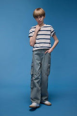 Men's Boys Flexible Till Shipping Pocket Straight Leg Jean Pants