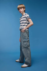 Men's Boys Flexible Till Shipping Pocket Straight Leg Jean Pants