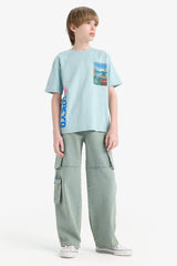 Men's Boys Flexible Till Shipping Pocket Straight Leg Jean Pants