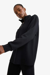 DeFactoFit Oversize Wide Mold Half Zipper Stand Collar Modal Sweatshirt