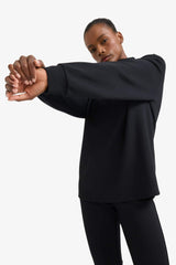 DeFactoFit Oversize Wide Mold Half Zipper Stand Collar Modal Sweatshirt