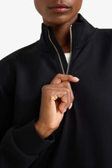 DeFactoFit Oversize Wide Mold Half Zipper Stand Collar Modal Sweatshirt