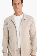 Regular Fit Polo Shirt Jacket