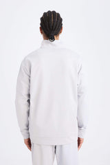 DeFactoFit Standard Fit Stand Collar Zippered Scuba Diving Fabric Sports Sweatshirt