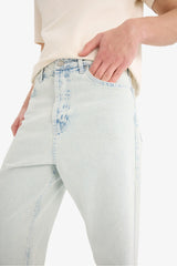 Baggy Fit Wide Leg Normal Waist Cotton Jeans