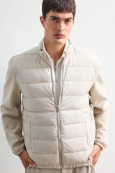 Slim Fit Slim Cut Stand Collar Elastic and Zippered Waterproof Jacket