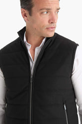 Slim Fit Stand Collar Zippered Puffer Vest