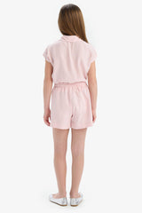 Girl Elastic Waist Viscose Shorts