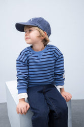 Boy Striped Thin Sweatshirt Fabric 2 Piece Set