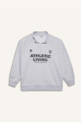 DeFactoFit Oversize Fit Slogan Printed Sports Sweatshirt