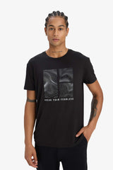 DeFactoFit Standard Fit Crew Neck Printed Sports T-Shirt