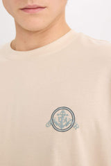 100% Cotton Boxy Fit Cycling Collar Back Printed Short Sleeve T-Shirt