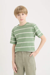 Boy Crew Neck Striped T-Shirt
