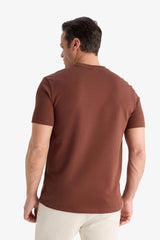 Regular Fit Crew Neck Twill T-Shirt