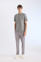 Regular Fit Short Sleeve Waffle Polo T-Shirt