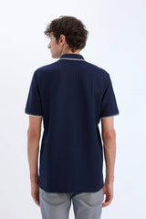 Regular Fit Short Sleeve Waffle Polo T-Shirt