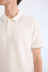 Regular Fit Short Sleeve Waffle Polo T-Shirt