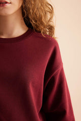 Regular Fit 2-Piece Set Thick Crew Neck Sweatshirt Flexible Waist Jogger Sweatpants