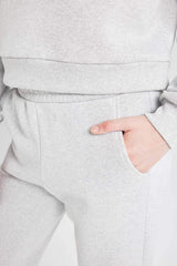 Regular Fit 2-Piece Set Thick Crew Neck Sweatshirt Flexible Waist Jogger Sweatpants