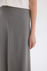 A Cut Normal Waist Linen Blend Maxi Skirt