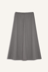 A Cut Normal Waist Linen Blend Maxi Skirt