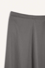 A Cut Normal Waist Linen Blend Maxi Skirt