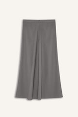 A Cut Normal Waist Linen Blend Maxi Skirt