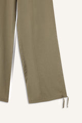 Wide Leg Regular Waist Linen Blend Trosuers