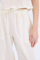 Wide Leg Regular Waist Linen Blend Trosuers