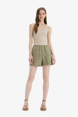 Normal Waist Short Leg Shorts