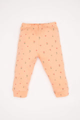 Girl Baby Pajama Kit Bicycle Collar Floral Long Sleeve Top Long Bottom