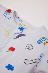 Baby Boy Newborn Dinosaur Printed Long Sleeve Zipper Coverall